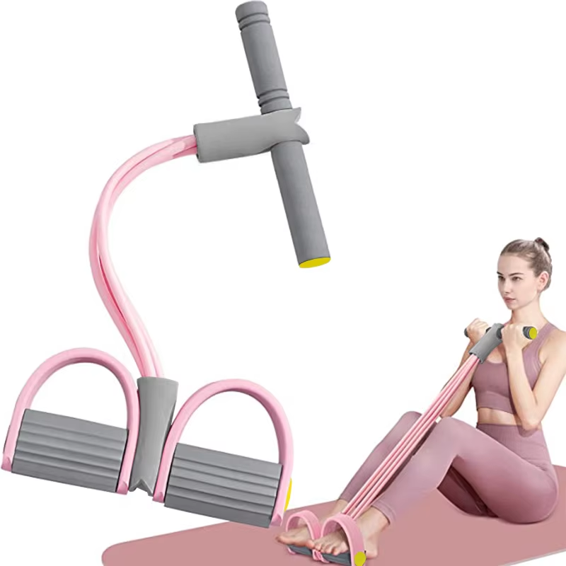 Yoga Fitness Stretching Strap - 4-tubowe gumy oporowe do ćwiczeń, pedał