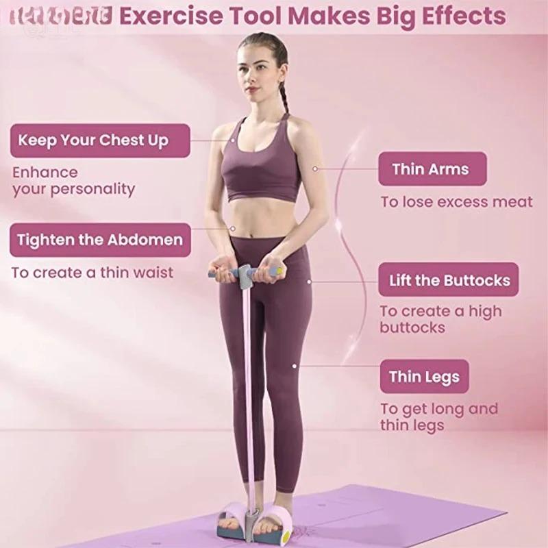 Yoga Fitness Stretching Strap - Nowe 4-rurkowe taśmy oporowe, pedały do