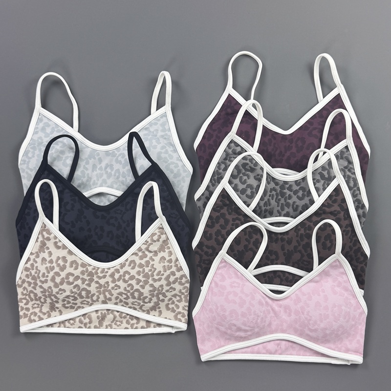 Yoga Fitness Stretching Strap - Biustonosz sportowy damski z nadrukiem w