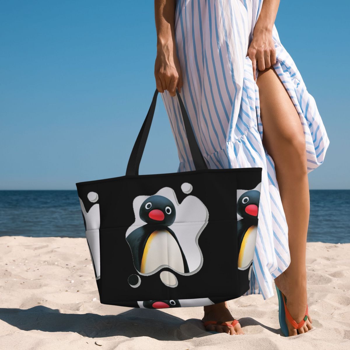 Yoga Fitness Tva - Torba plażowa Pingu Pinga Penguin Tv,
