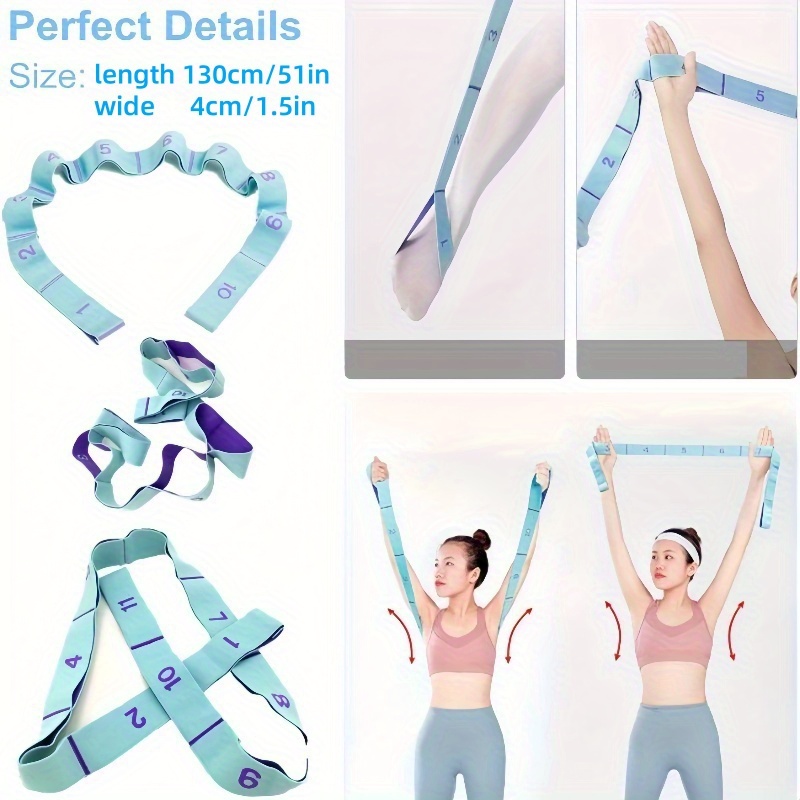 Yoga Fitness Stretching Strap - Pasek do jogi, cyfrowy pasek rozciągający,