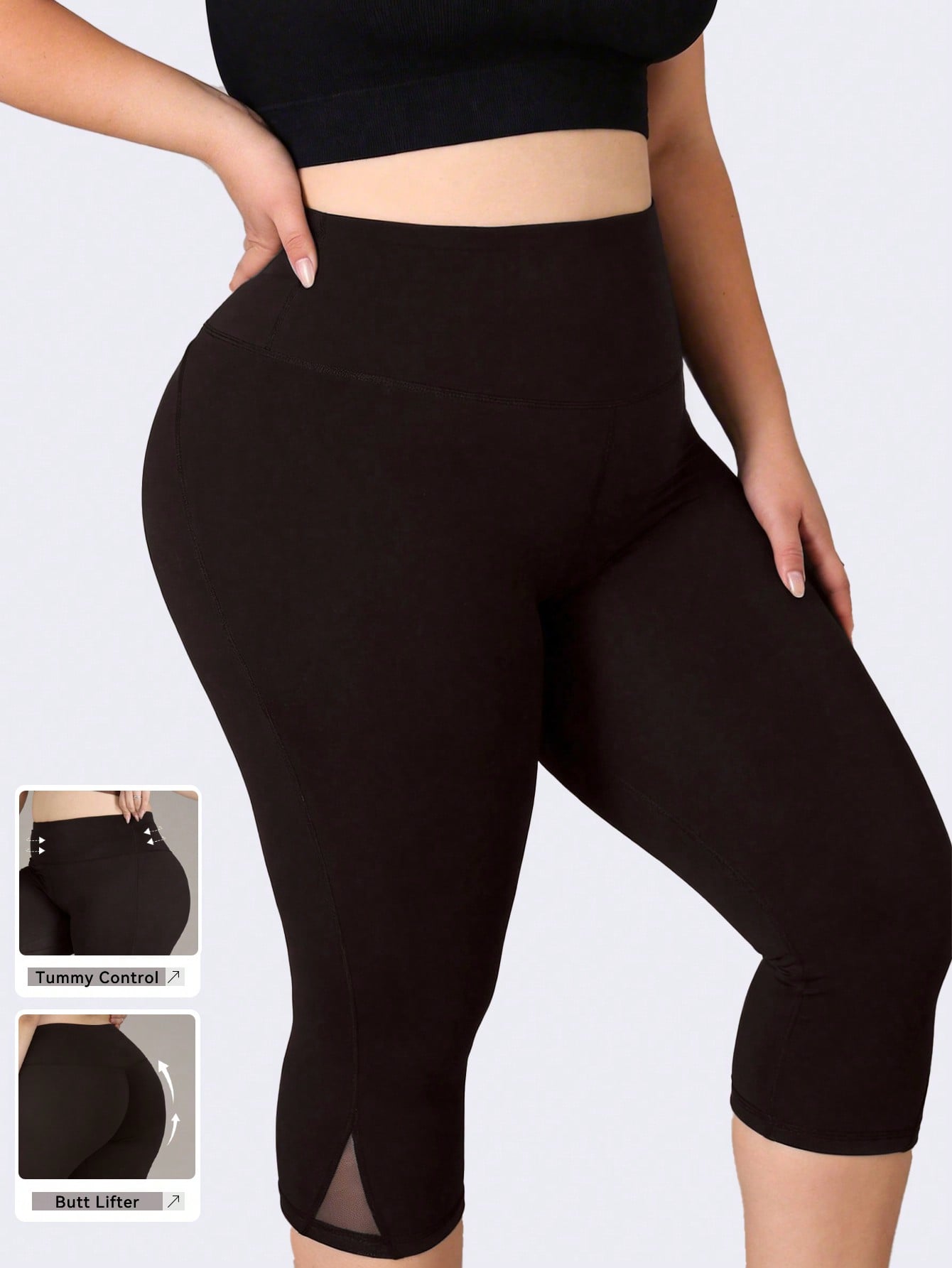 Yoga Fitness Workout - Legginsy sportowe plus size damskie z