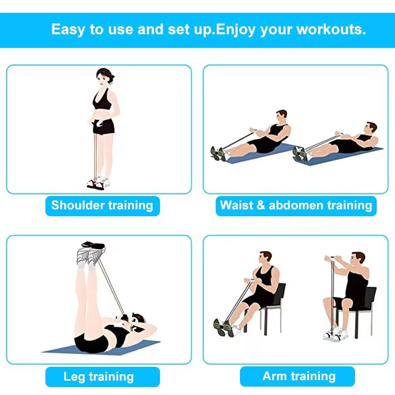 4-tubowe gumy oporowe do ćwicz – Yoga Fitness Stretching Strap recenzja i cena