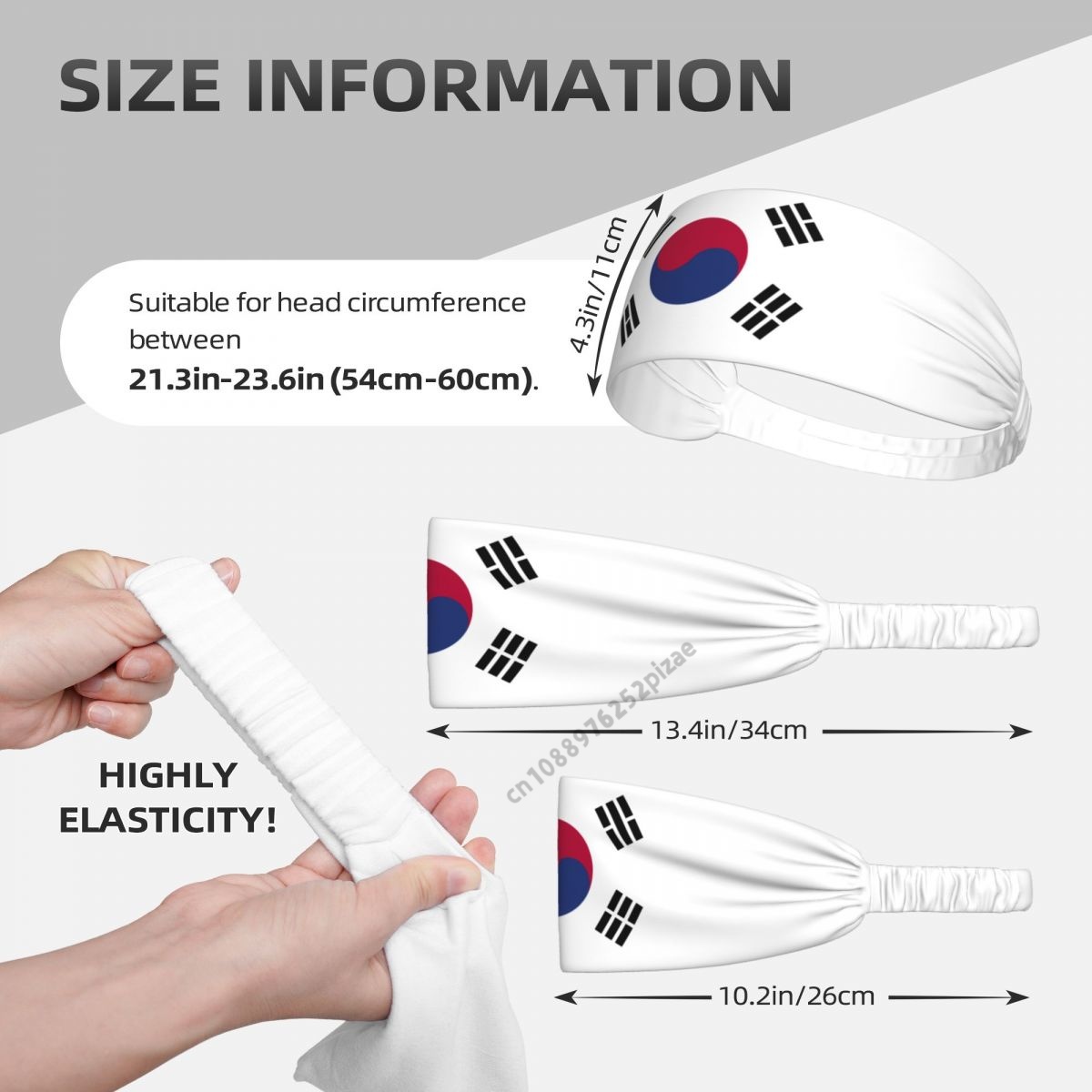 Opaski do włosów z flagą Korei – Yoga Fitness Stretching Strap recenzja i cena