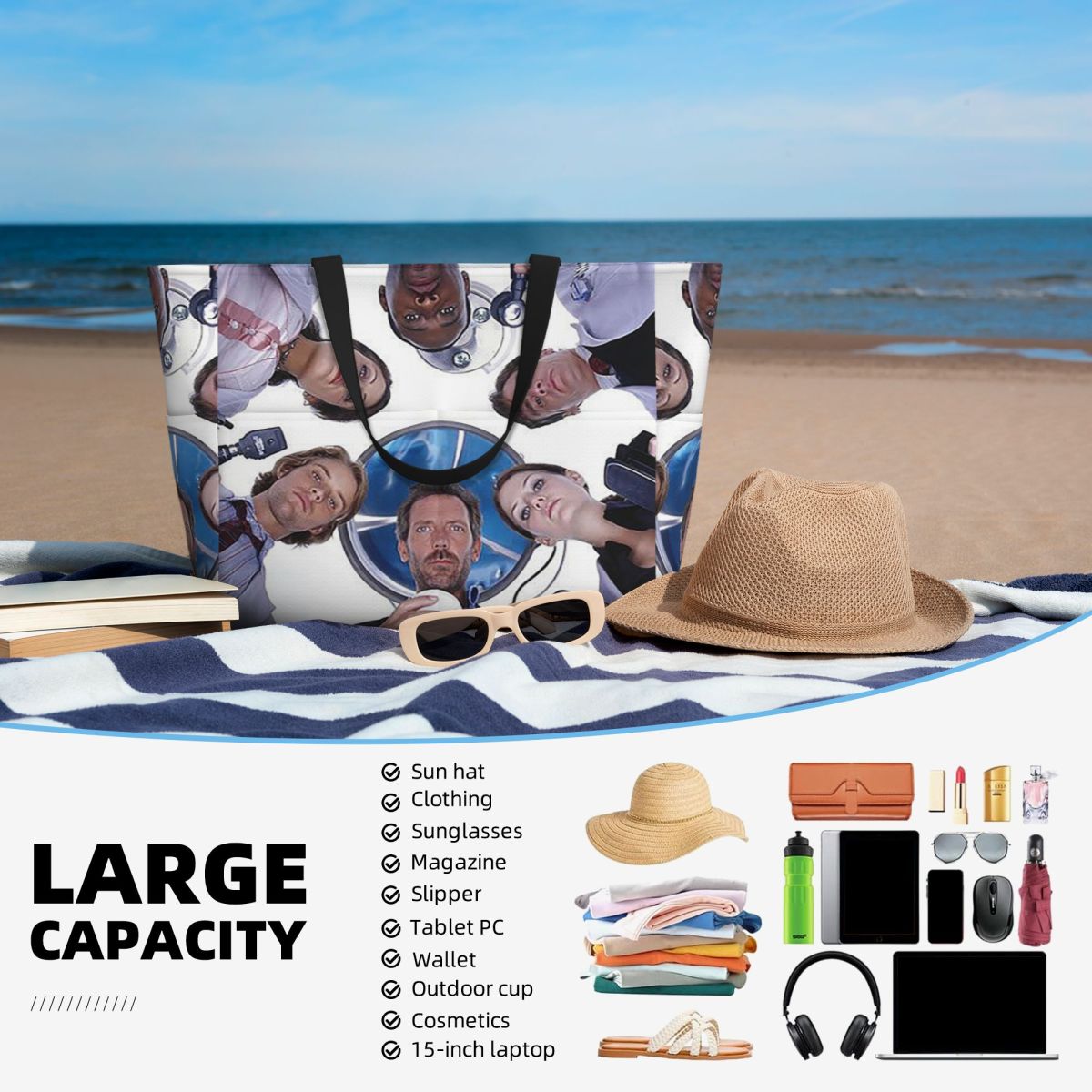 Torba plażowa z motywem serial – Yoga Fitness Tva recenzja i cena