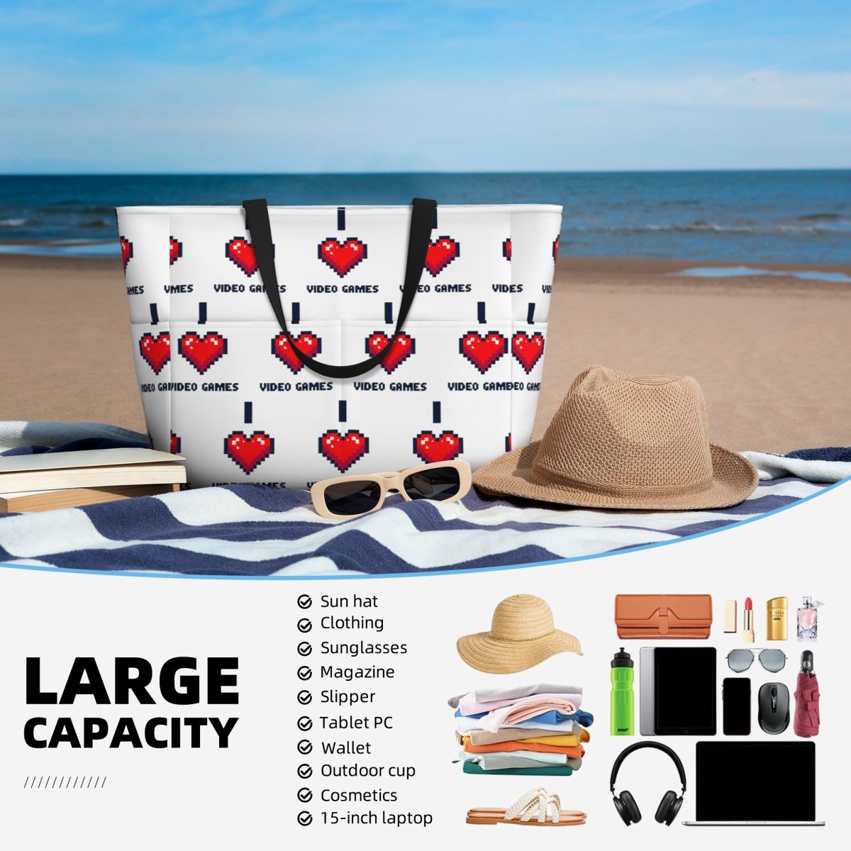 Torba plażowa I Heart Video Ga – Yoga Fitness Video recenzja i cena